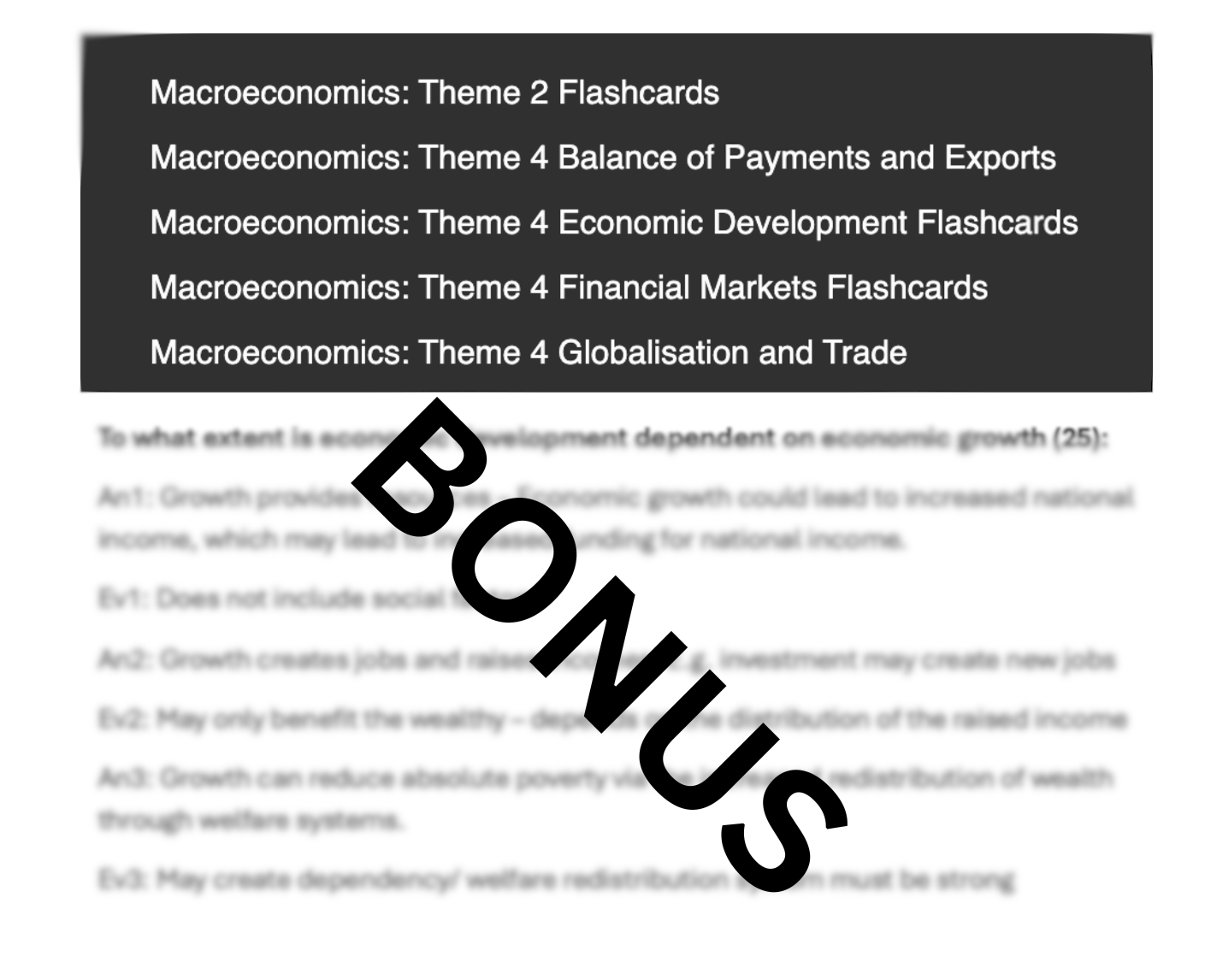 A Level Macroeconomics: Anki Flashcards + Bonus