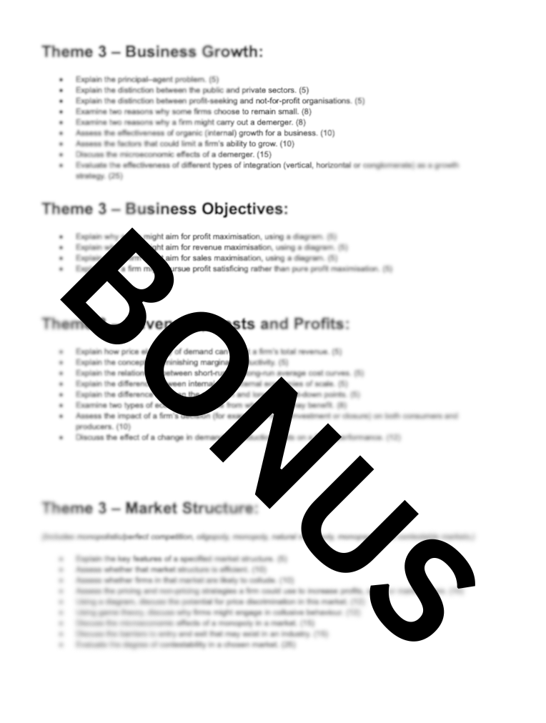 A Level Microeconomics: Anki Flashcards + Bonus