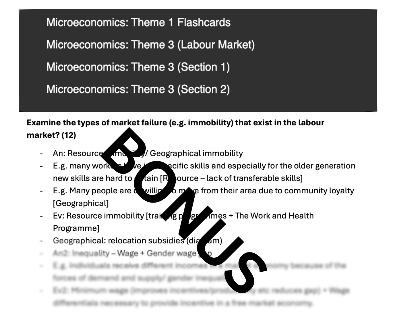 A Level Microeconomics: Anki Flashcards + Bonus