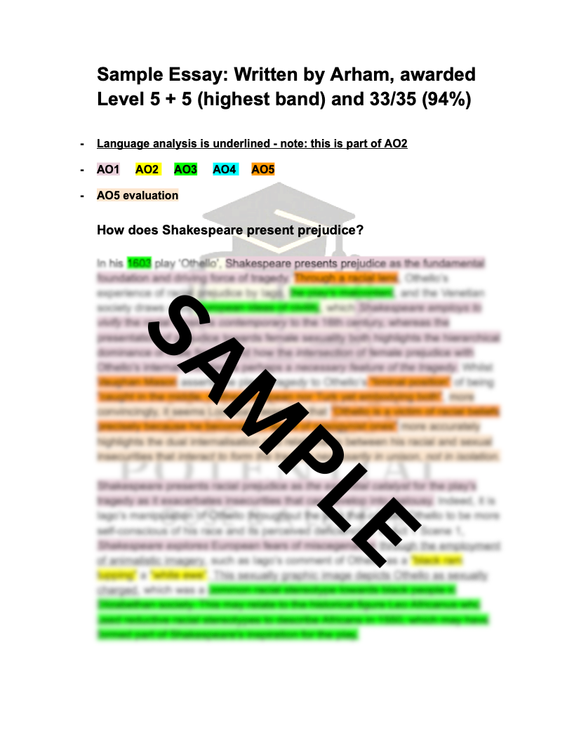 Othello: The Comprehensive Study Tool A Level