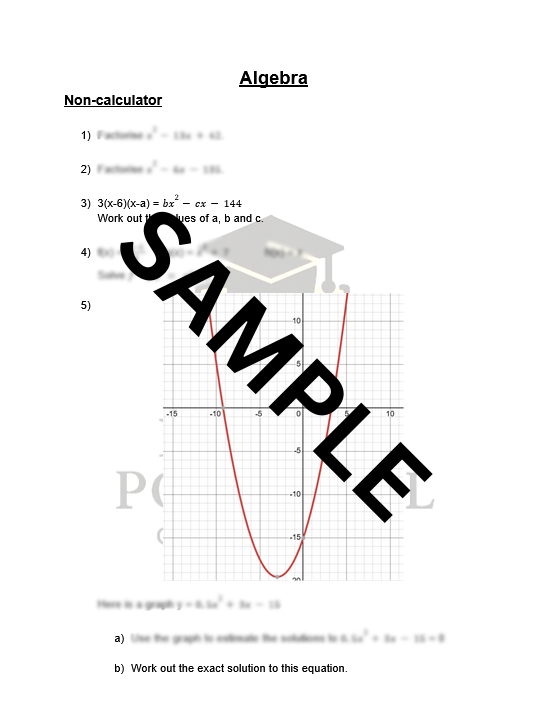 GCSE Maths Algebra worksheet