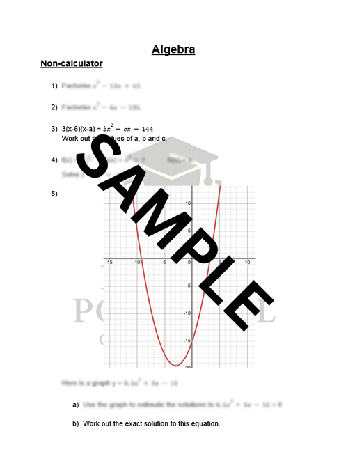 GCSE Maths Algebra worksheet
