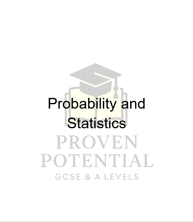 GCSE Maths Probability and Statistics worksheet