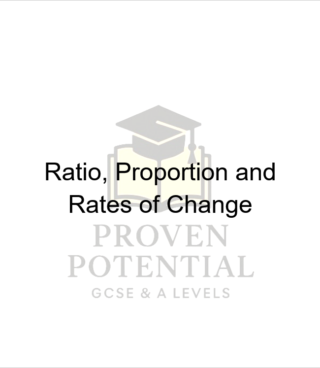 GCSE Maths Ratio, Proportion and Rates of change worksheet