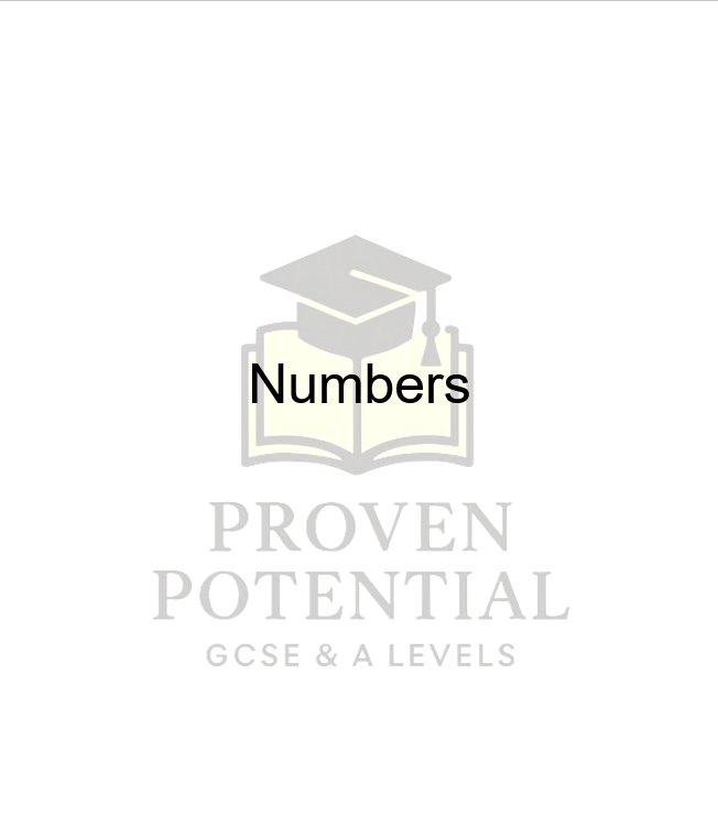 GCSE Maths Numbers Worksheet
